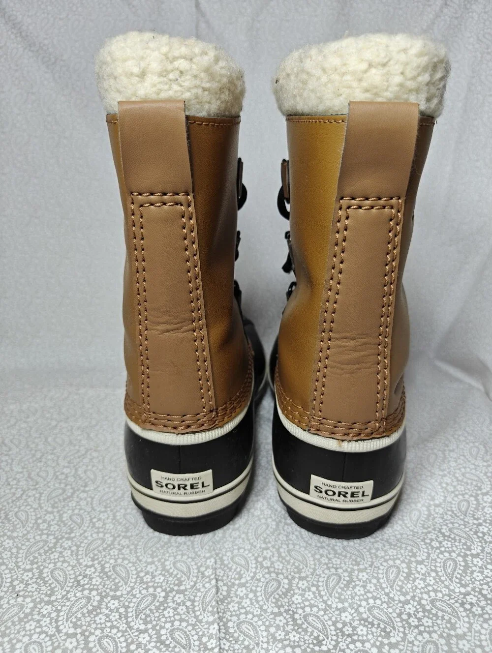 Sorel Youth Yoot PAC Brown Black Leather Waterproof Winter Boots Size 2